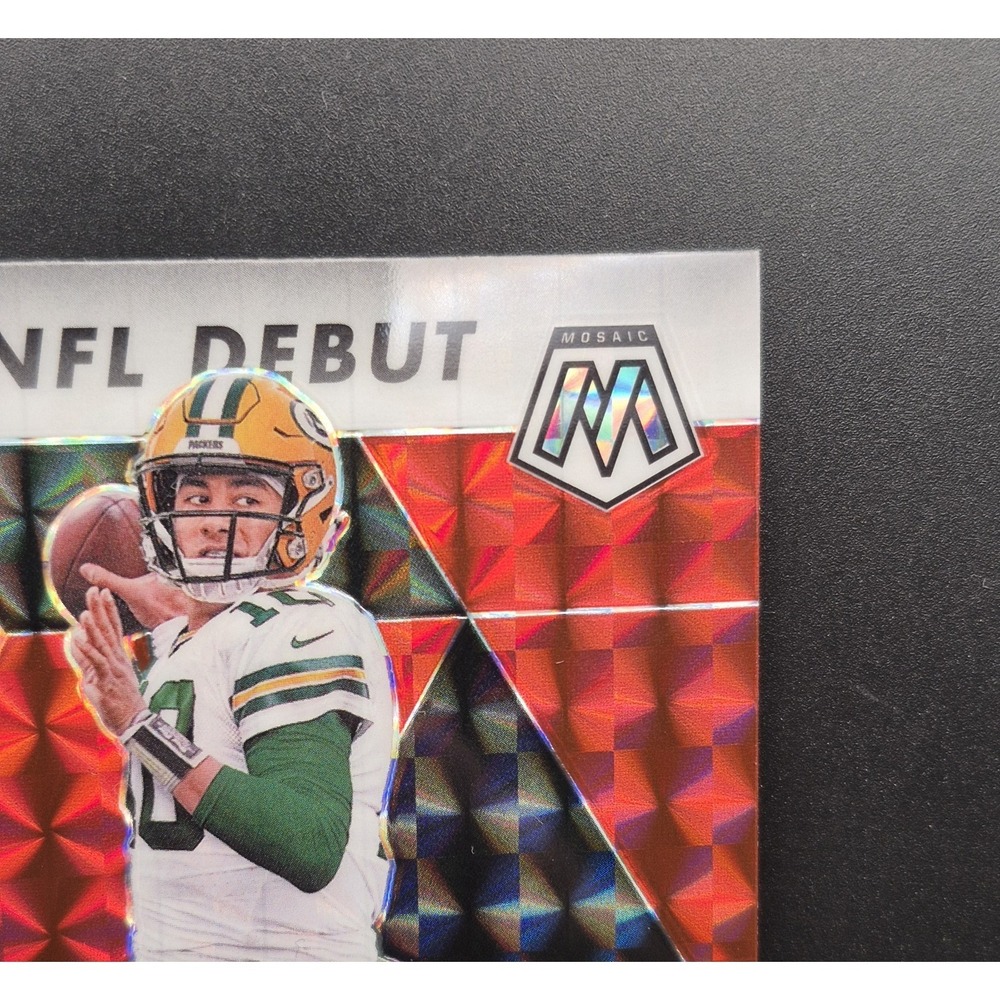 2020 Panini Mosaic Jordan Love #264 NFL Debut Red Mosaic Prizm (RC) Packers - Picture 5 of 12